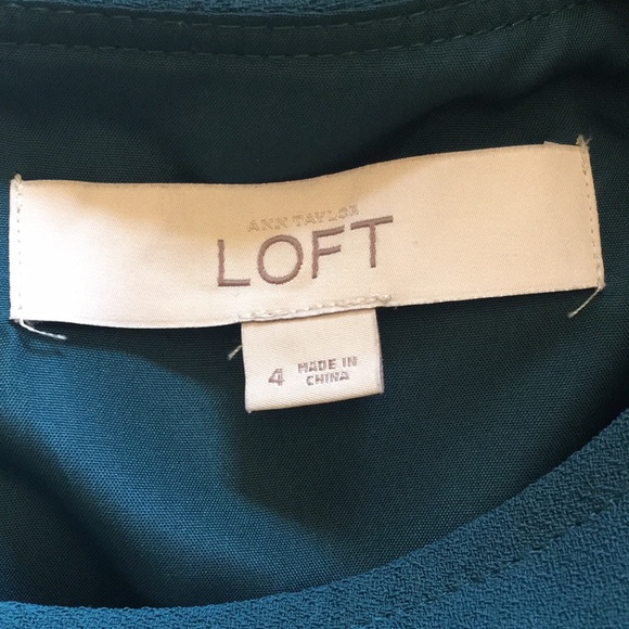 5/$25 | LOFT Aqua and Black Lace Dress - Picture 7 of 7